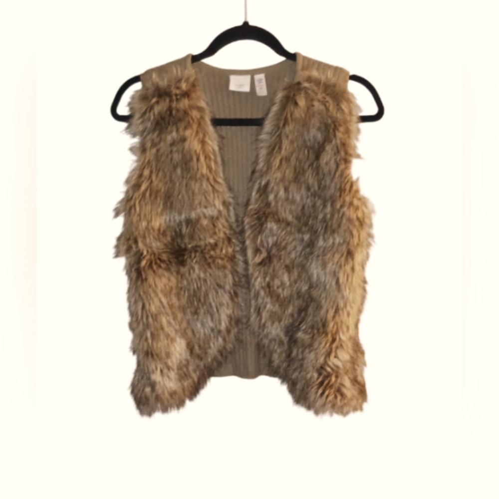 🤎NEVER WORN PIPER & BLUE WOMEN'S FAUX FUR SWEATER VEST🤎
